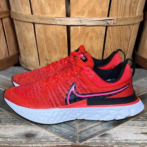 Nike React Infinity Run Flyknit 2 Chile Red DM8073-600 Running Shoes Womens 6.5 - Picture 2 of 11